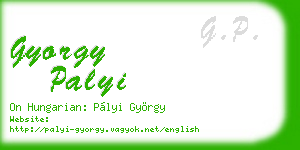 gyorgy palyi business card