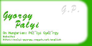 gyorgy palyi business card